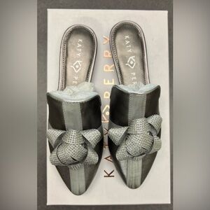 Katy Perry - size 5 M - NEW in box Gun Metal Gray Pointed Slip-On Mules with Bow